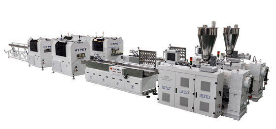 خرید PVC Cable Duct Trunk Production Line With Vertical Gear Box PVC Profile Twin Screw Extruder online manufacture