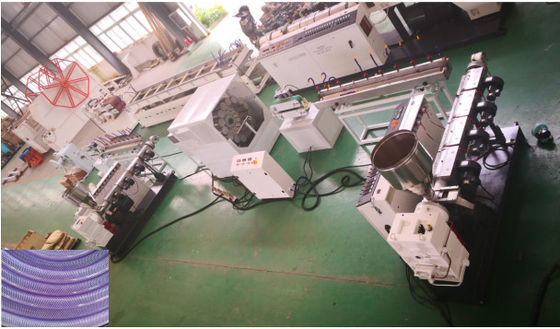خرید 10-38mm 0.5-2inch Fiber Reinforced PVC Pipe Machine Flexible Ventilation Duct Conduit Soft Pvc Pipe  Production Line online manufacture