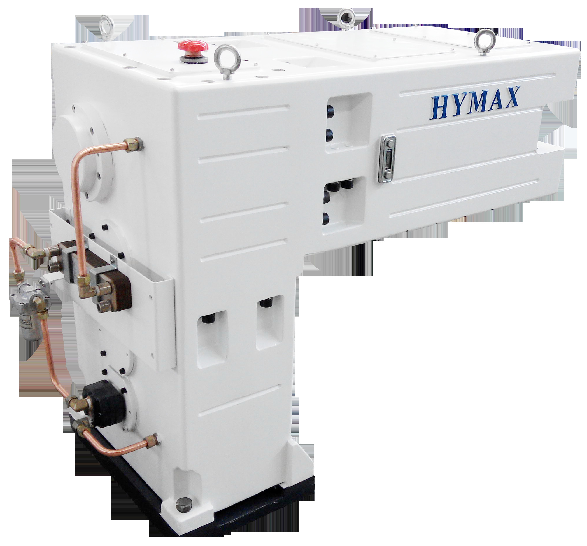 Block Type Conic Twin Screw Extruder With Vertical Type Gear Box High ...
